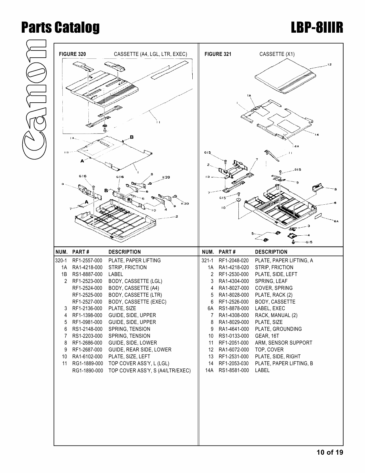 Canon imageCLASS LBP-8IIIR Parts Catalog Manual-4
